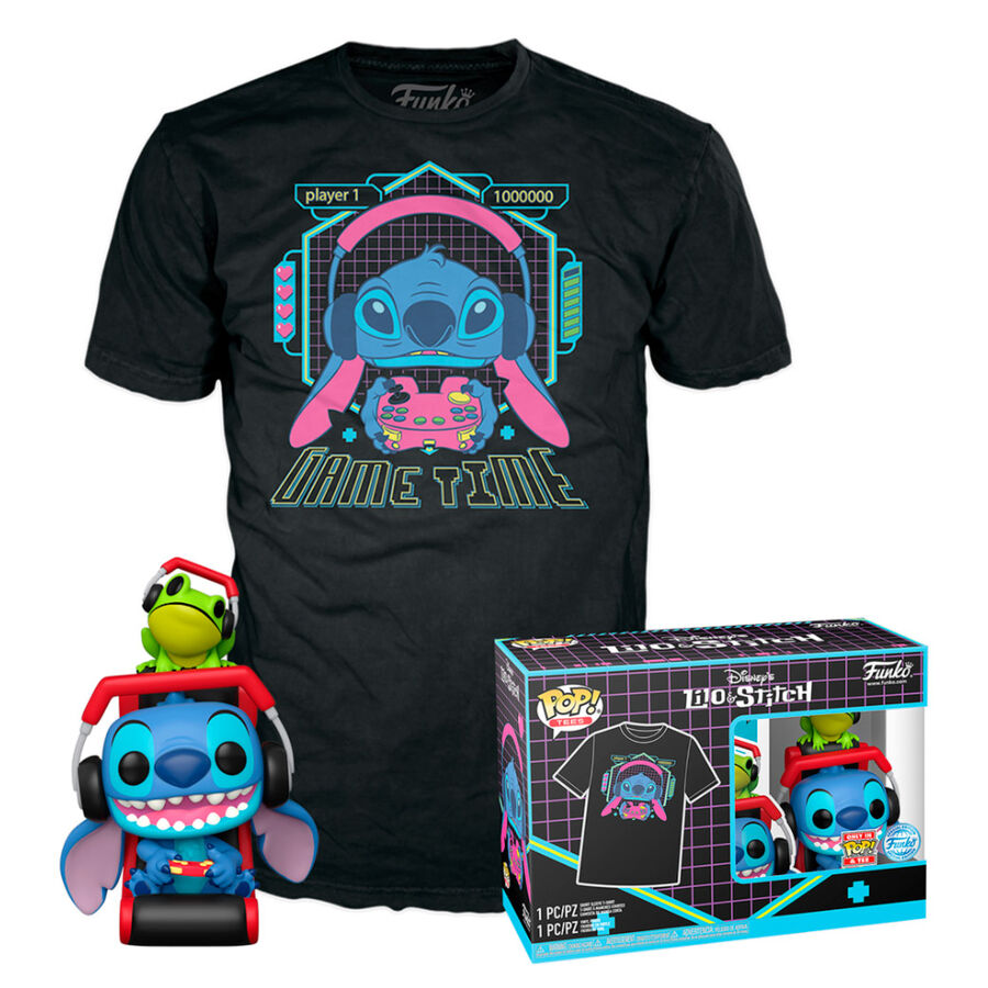 POP & Tee Disney Stitch Gamer Stitch with Frog
