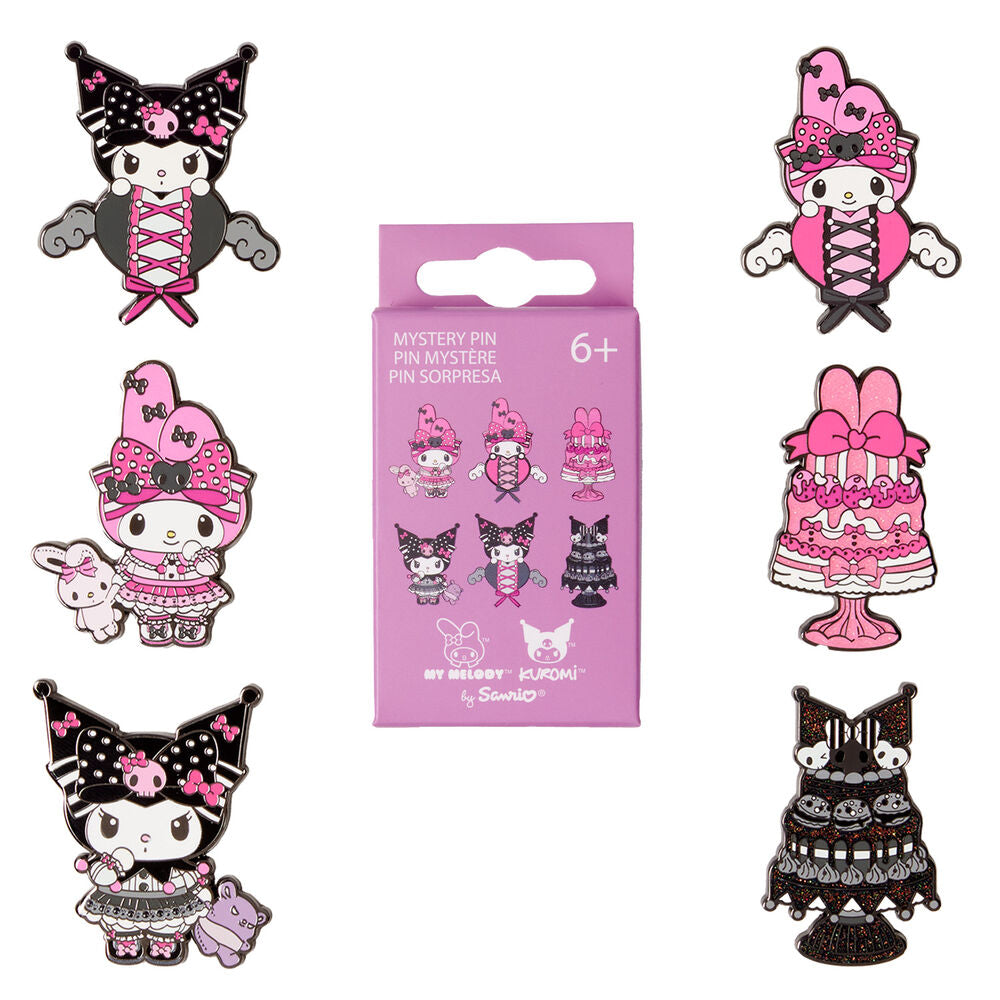 Loungefly Sanrio My Melody and Kuromi Blind Box Enamel Pin