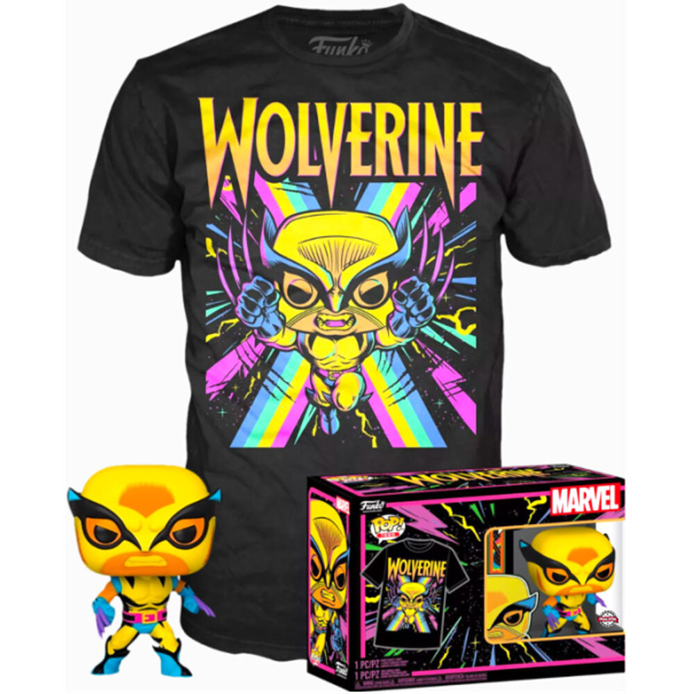 POP & Tee Marvel Wolverine Black Light