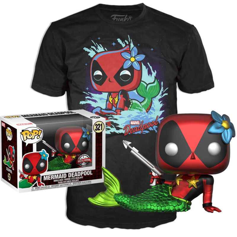 POP & Tee Marvel Deadpool Mermaid Exclusive