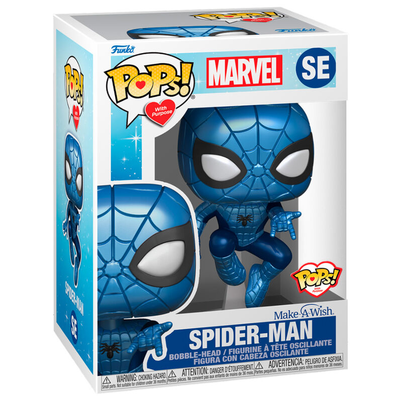 POP figure Marvel Make a Wish Spiderman Metallic exclusive