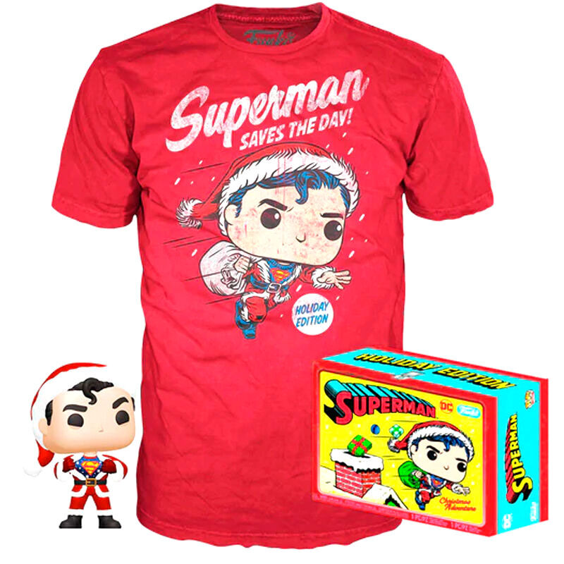 POP & Tee Back DC Comics Superman Exclusive Flocked